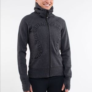 Lululemon Scuba Cuddle Up Jacket in Heather Black